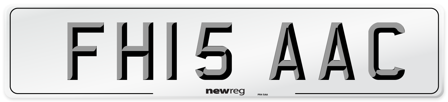 FH15 AAC Number Plate from New Reg